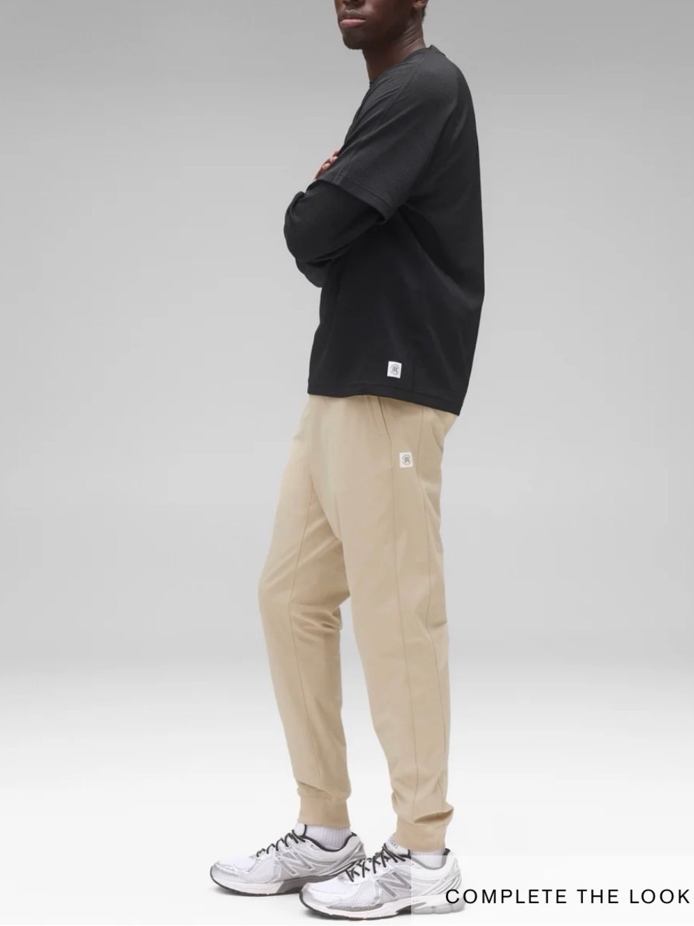 REIGNING CHAMP STRETCH WARP KNIT COACH'S SLIM JOGGER -Desert - Small - like new